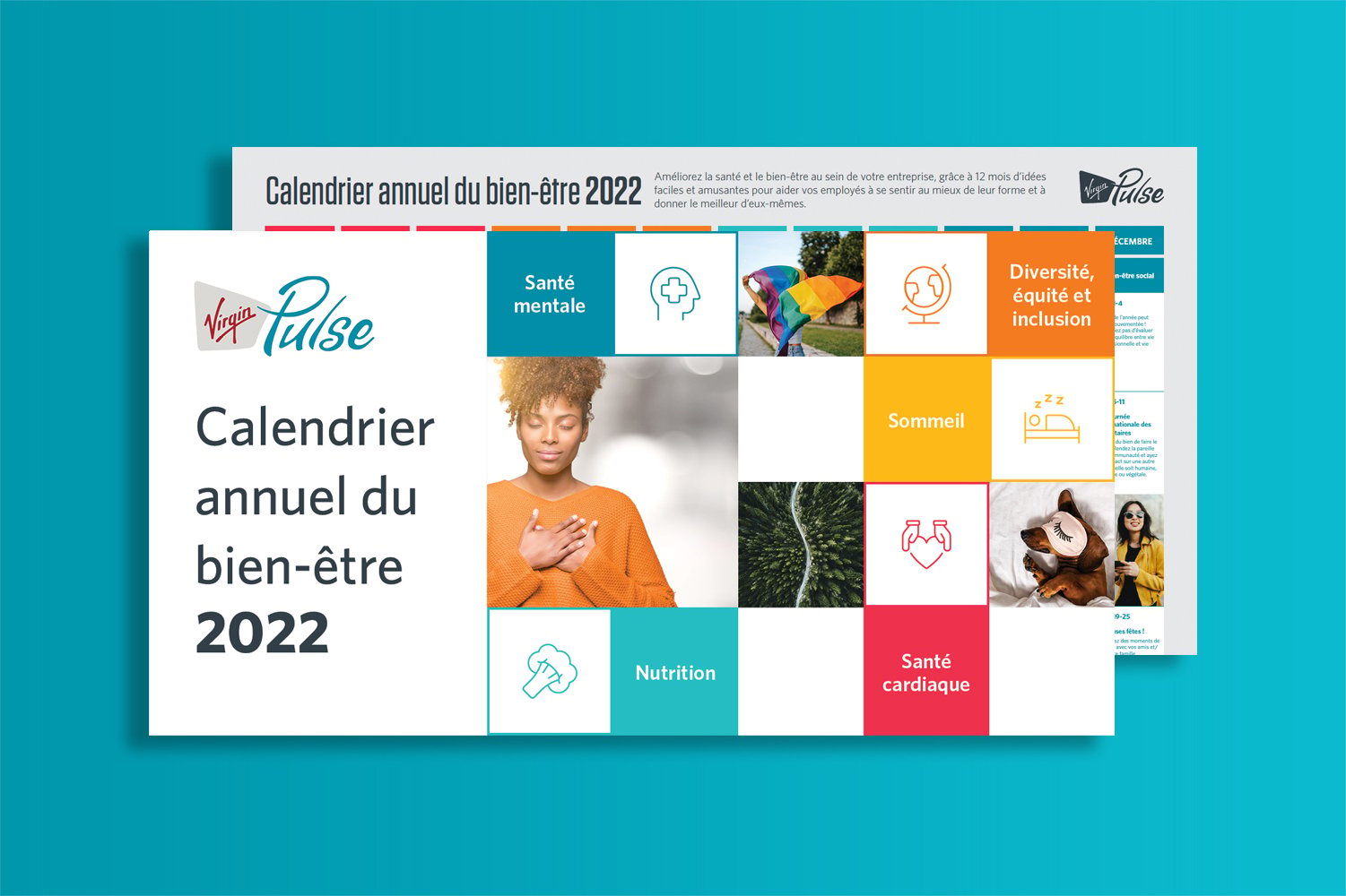 2020 wellbeing calendar mockup FR