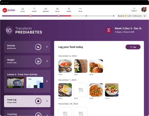 Transform Prediabetes_Desktop_Dashboard food log