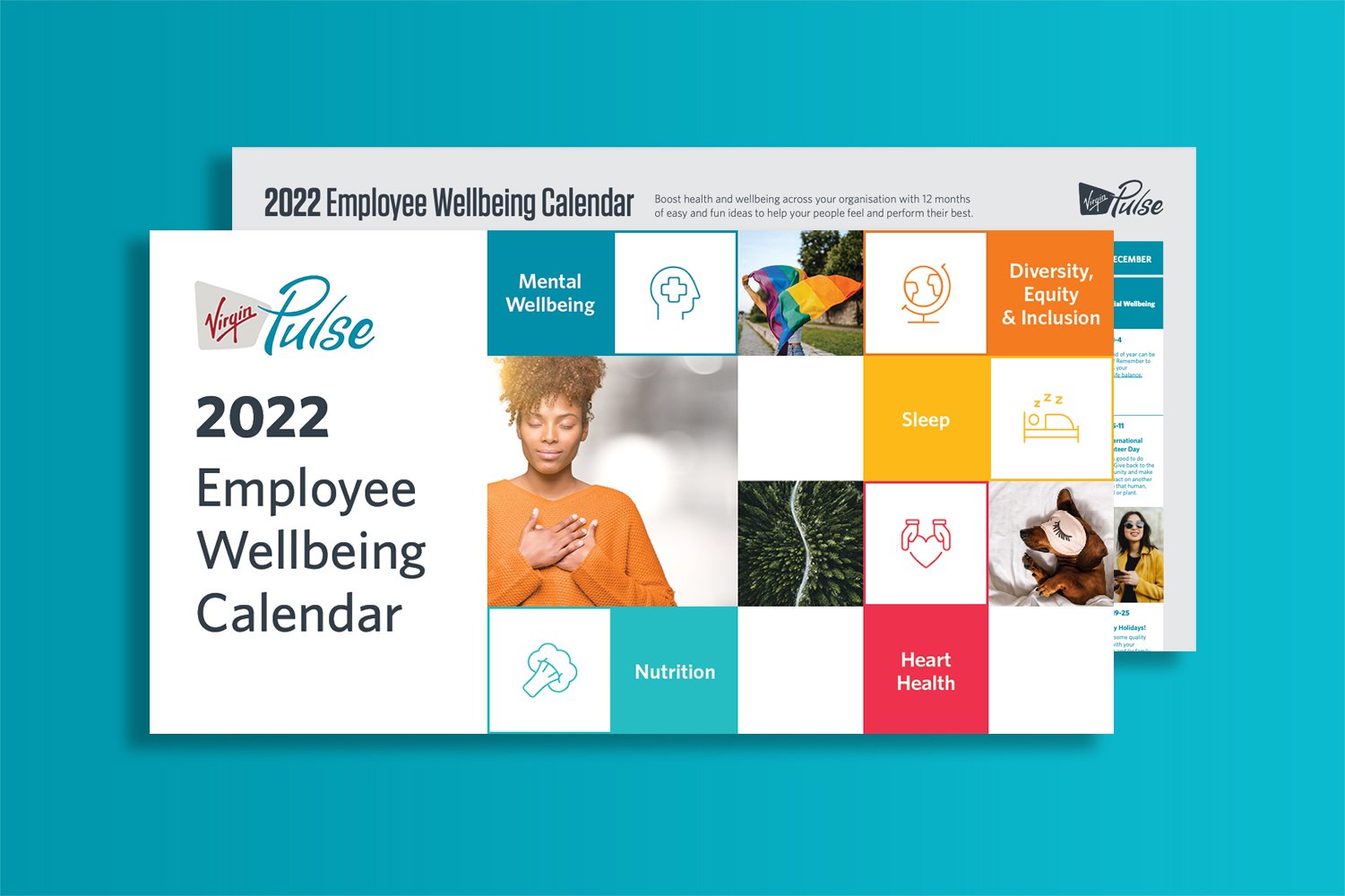 2020 wellbeing calendar mockup