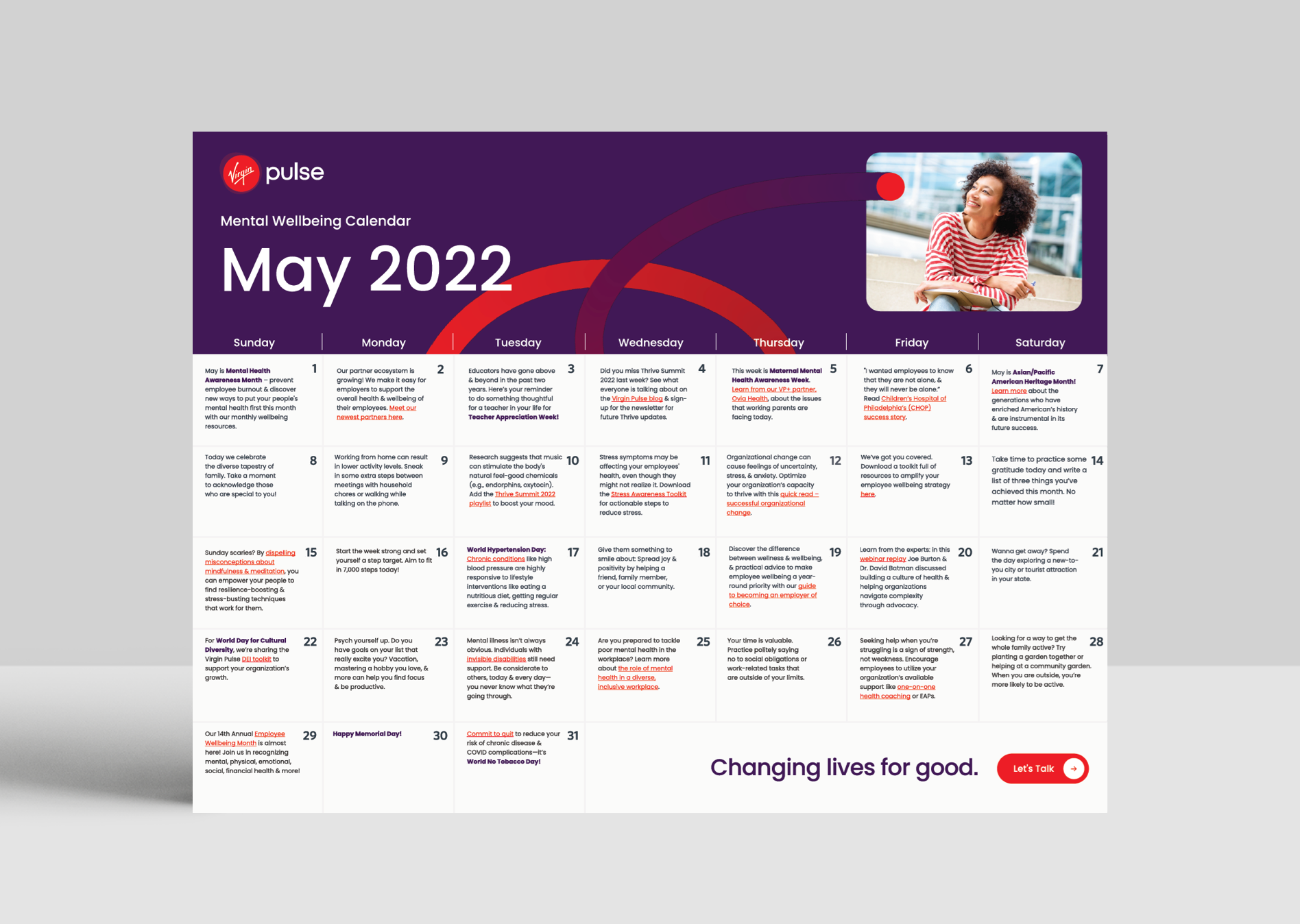 health awareness calendar for 2022
