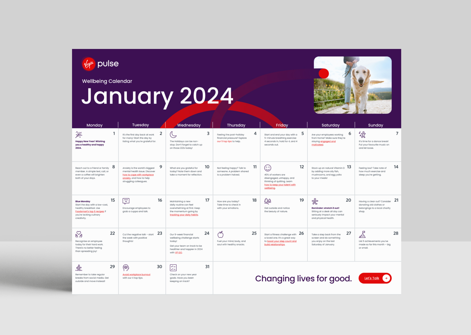 January 2024 Wellbeing Calendar DOWNLOAD NOW 🤩